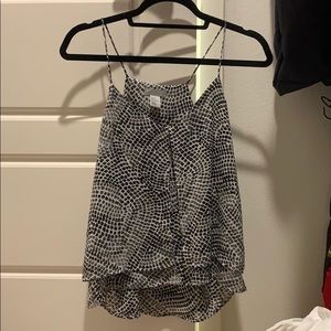 H&M Conscious Flowy Layered Patterned Tank Top